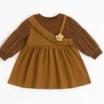 Baby Girl Long Sleeve Ruffle Corduroy Frock
