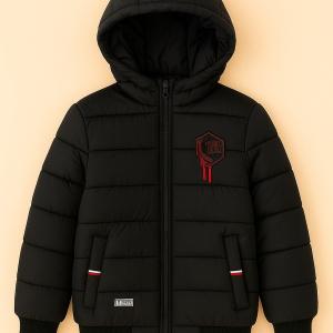 Boys Black Winter Puffer Jacket