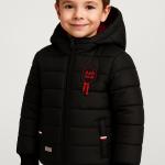 Boys Black Winter Puffer Jacket