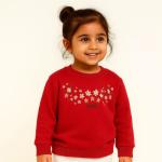Girls Embroidered Fleece Sweatshirt