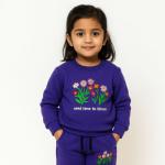 Girls Embroidered Cotton Fleece Tracksuit