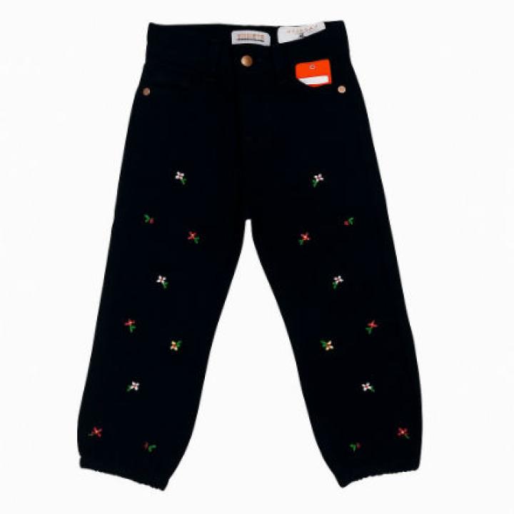 Girls Embroidered Floral Jeans