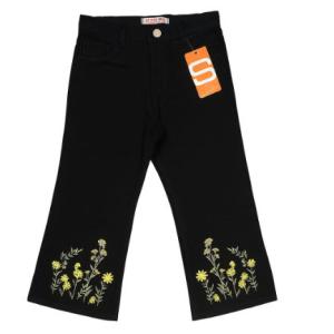 Girls Embroidered Floral Jeans