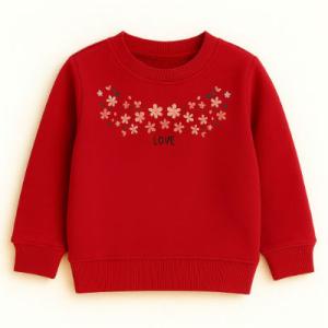 Girls Embroidered Fleece Sweatshirt