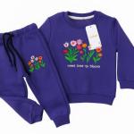 Girls Embroidered Cotton Fleece Tracksuit
