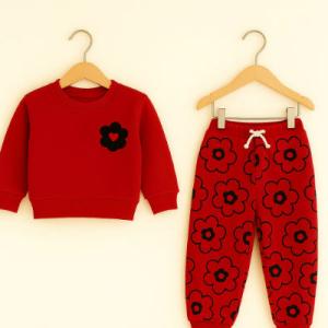 Girls Flower Printing TrackSuit
