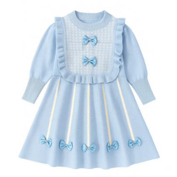 Girls Woolen Frock Full Sleeves