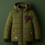 Boys Brown Puffer Winter Jacket