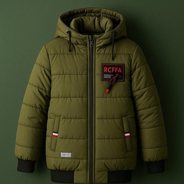 Boys Brown Puffer Winter Jacket